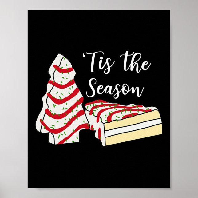 Affiche C'Est La Saison Arbre De Noël Gâteaux Snack Costum (Devant)