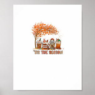 Affiche C'Est La Saison Automne Touchdown Spice Coffee Sea