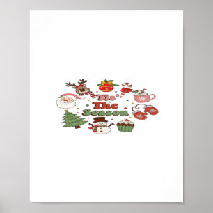 Affiche C'Est La Saison Bloc Acrylique Noël