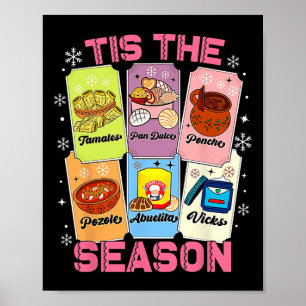 Affiche C'Est La Saison Carte de Noël Mexicaine Pan de Noë