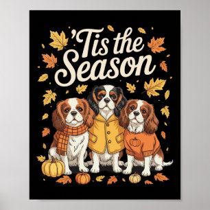 Affiche C'Est La Saison Cavalier King Charles Spaniel Autu
