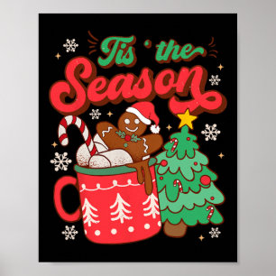 Affiche C'Est La Saison Chaud Cacao Gingerpain Cookie Chri