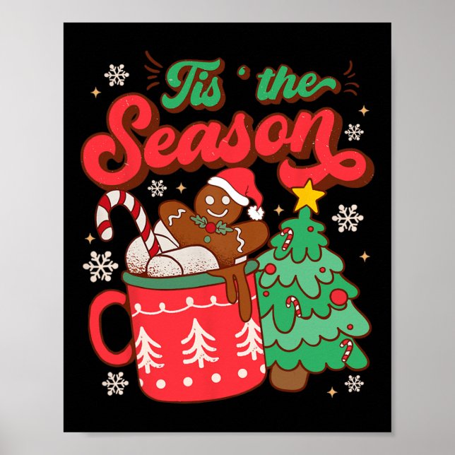 Affiche C'Est La Saison Chaud Cacao Gingerpain Cookie Chri (Devant)