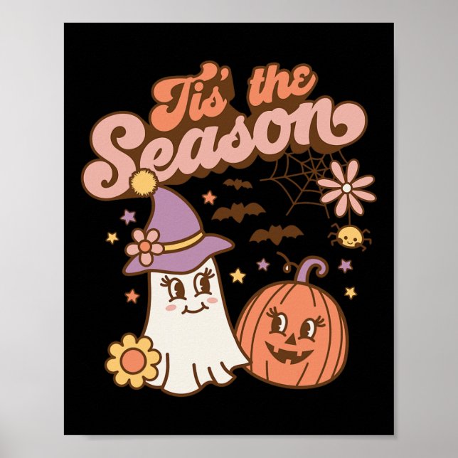 Affiche C'Est La Saison Citrouille Épice Automne Halloween (Devant)