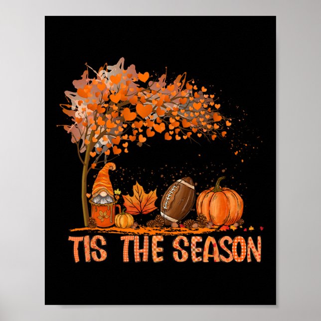 Affiche C'Est La Saison Citrouille Épice Footll Automne Fe (Devant)
