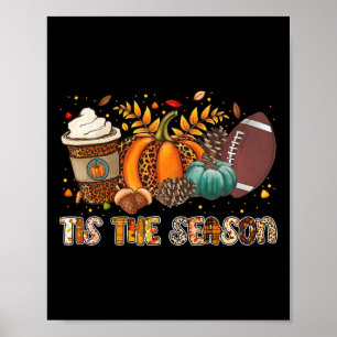 Affiche C'Est La Saison Citrouille Spice Football Hallowee