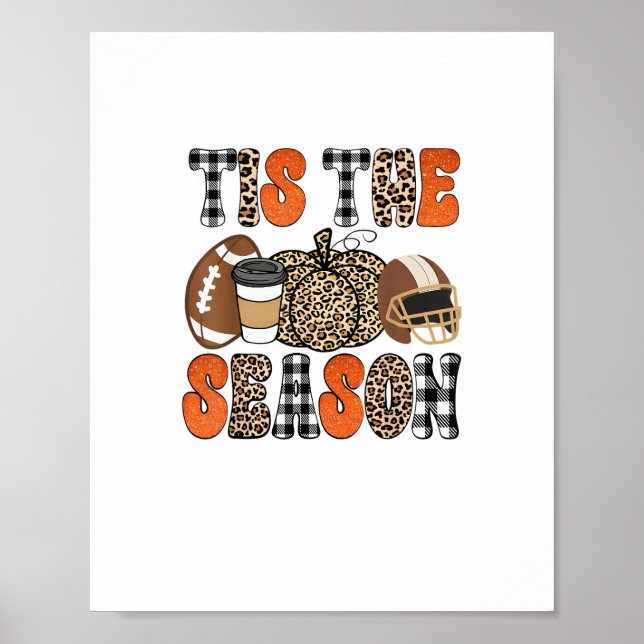 Affiche C'Est La Saison Citrouille Thanksgiving Football D (Devant)