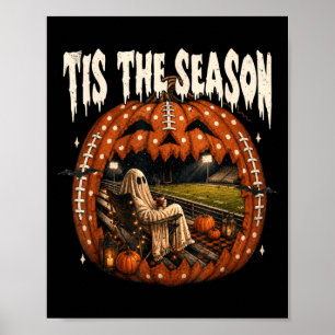 Affiche C'est la saison de football drôle fantôme Hallowee