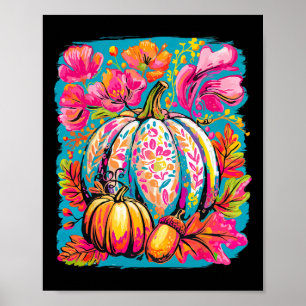Affiche C'est la saison de la citrouille d'automne de la c