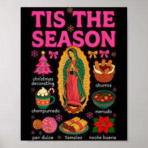 Affiche C'est la saison de la nourriture mexicaine de Noël