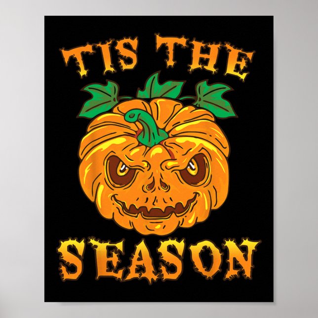 Affiche C'est la saison de l'automne Éffrayant Halloween e (Devant)