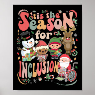 Affiche C'est la saison de l'inclusion Noël Sped Enseignan