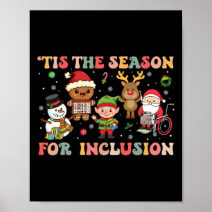 Affiche C'est la saison de l'inclusion Noël Sped Enseignan