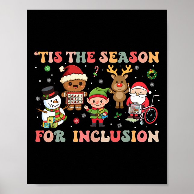 Affiche C'est la saison de l'inclusion Noël Sped Enseignan (Devant)