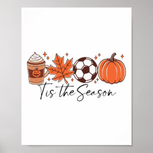 Affiche C'est la saison de soccer d'automne de café de Tha