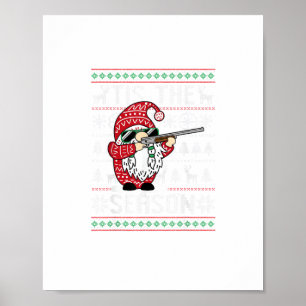 Affiche C'Est La Saison Deer Gnome Reindeer Noël