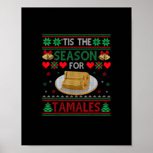 Affiche C'est la saison des tamales drôle de nourriture de
