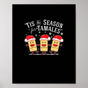 Affiche C'est la saison des tamales Noël nourriture mexica