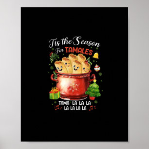 Affiche C'est la saison des tamales Noël nourriture mexica