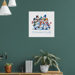 Affiche C'est la saison d'être joyeux Danse de joyeux bonh