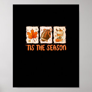 Affiche C'Est La Saison Football Halloween Thanksgiving