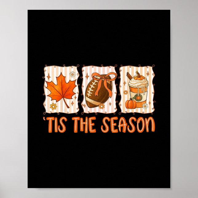 Affiche C'est la saison Footll Halloween Thanksgiving Homm (Devant)