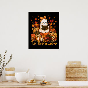 Affiche C'est la saison Gentil Fantôme Livre d'automne