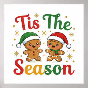 Affiche C'Est La Saison Gingerbread Hommes