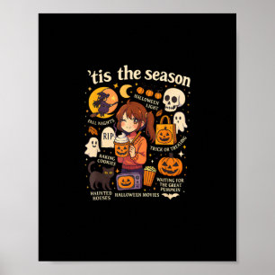 Affiche C'Est La Saison Halloween Anime Icons Design Autom