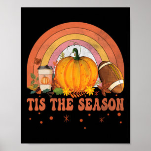 Affiche C'Est La Saison Halloween Citrouille Coffee Footby
