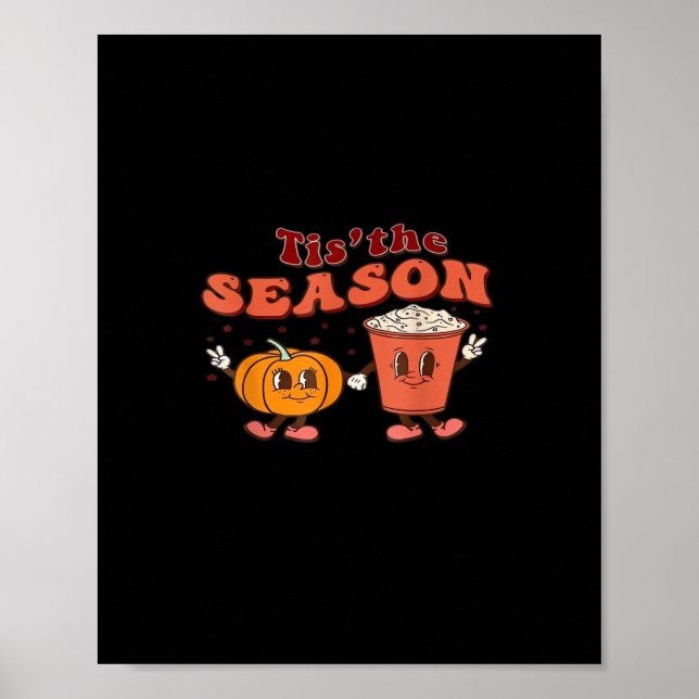 Affiche C'Est La Saison Halloween épice Automne Citrouille (Devant)