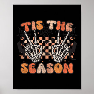 Affiche C'Est La Saison Halloween Skeleton Costume Retro G