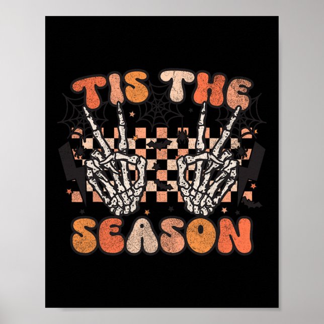Affiche C'Est La Saison Halloween Skeleton Costume Retro G (Devant)