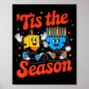 Affiche C'est La Saison Joyeux Hanukkah Drôle Cha Juif