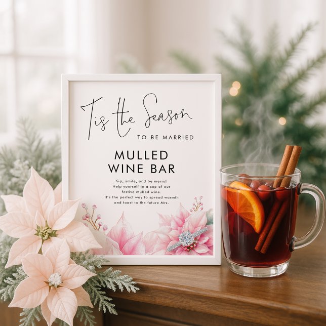 Affiche C'est la saison Mulled Wine Bar Fête des mariées (Créateur téléchargé)