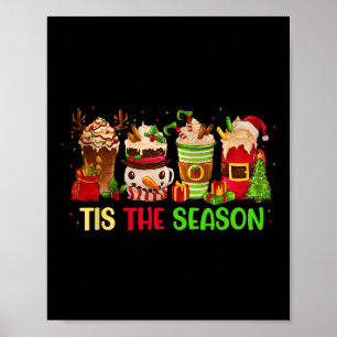 Affiche c'est la saison noël café santa claus xmas f
