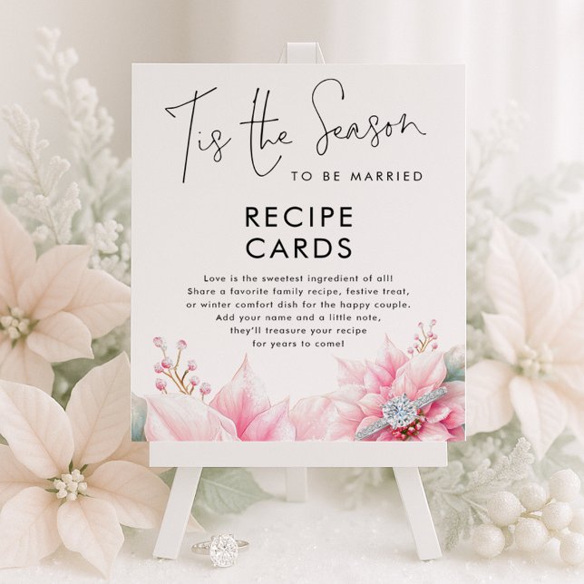 Affiche C'est la saison Poinsettia Fête des mariées Recett (Créateur téléchargé)