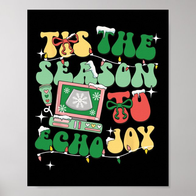 Affiche C'est la saison pour faire écho à la joie Noël Son (Devant)