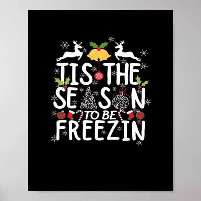 Affiche C'est la saison pour geler minimal propre (Devant)