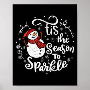 Affiche C'Est La Saison Pour Sparkle Snowman Famille De No