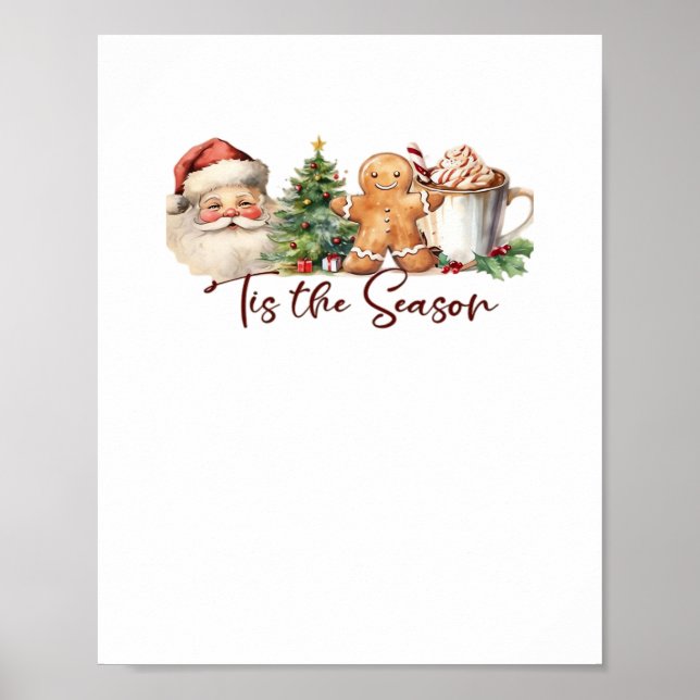 Affiche C'est La Saison Vêtements De Fêtes De Noël Funny C (Devant)