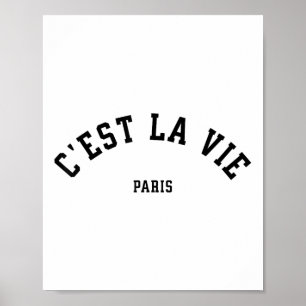 Affiche Cest La Vie Paris France Femmes Hommes Été Vintage