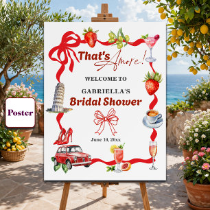 Affiche C'est l'Amore Fantaisiste Bienvenue Mariage Italie