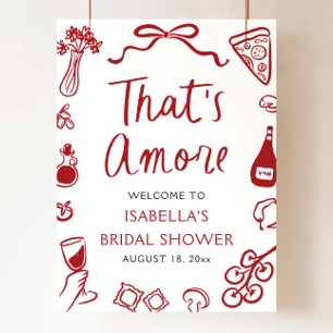 Affiche C'est l'Amour Accueil de Fête de Fiançailles Itali