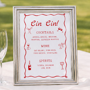 Affiche C'est l'Amour Bar à Cin Cin pour Enterrement de Vi