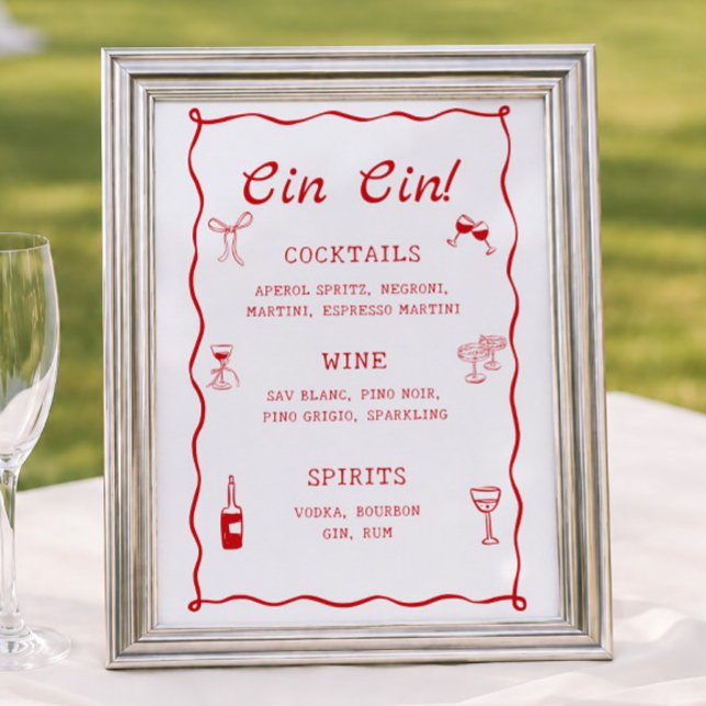 Affiche C'est l'Amour Bar à Cin Cin pour Enterrement de Vi (Créateur téléchargé)