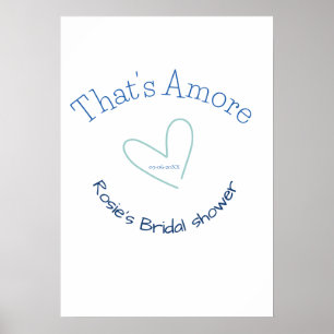AFFICHE C'EST L'AMOUR LANCEMENT DE MARIÉE CŒUR BLEU NOM DA