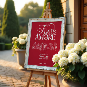Affiche C'est l'Amour Mariage main dessinée Fête de Fiança