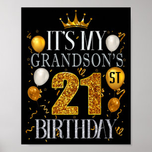 Affiche C'est l'anniversaire de 21 ans de mon petit-fils J