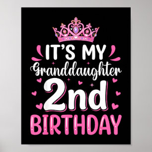 Affiche C'est l'anniversaire de 2 ans de ma petite-fille P